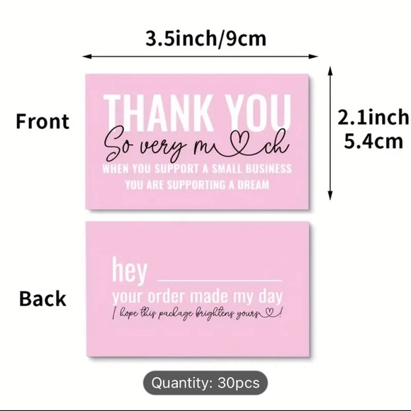 Thank You Cards (30-count) - Picture 5 of 7